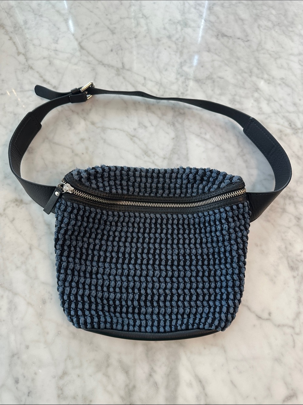 Rachel Comey Hagen Woven Navy Belt Bag